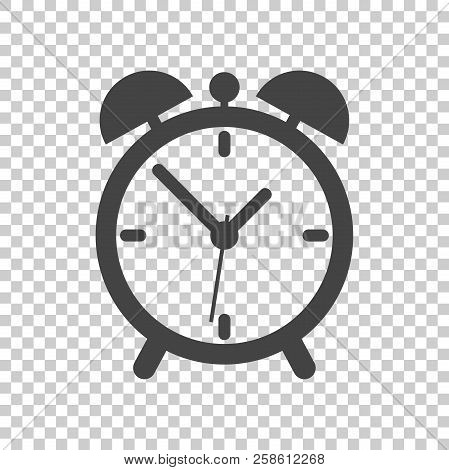 Clock Icon, Flat Design. Vector Illustration On Isolated Backgro
