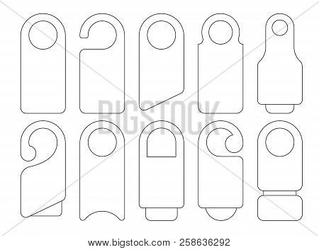 door hanger signs vector