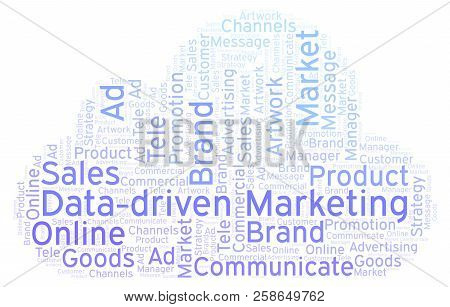 Word Cloud With Text Data-driven Marketing. Wordcloud Made With Text Only.