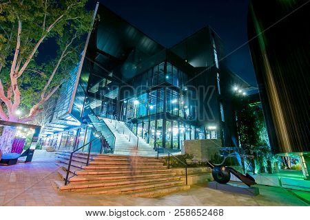 Johannesburg, South Africa - 11 September - 2018: Modern Glass Fronted Building. Exterior Of Art Gal