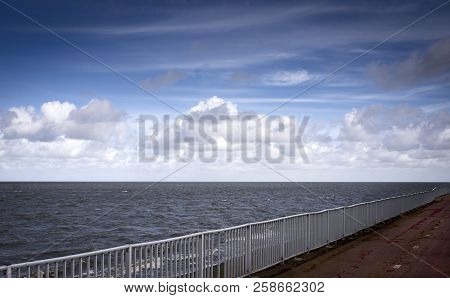 The Afsluitdijk Dam, Masterwork Of Dutch Engineers  Was Built Constructed Between 1927 And 1932