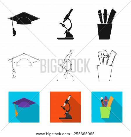 Vector Design Of Education And Learning Sign. Set Of Education And School Vector Icon For Stock.