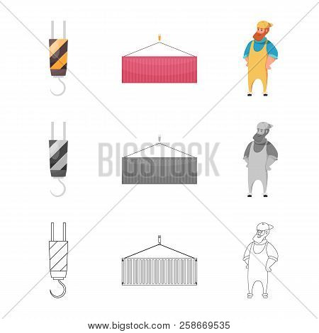 Vector Design Of Goods And Cargo Sign. Collection Of Goods And Warehouse Stock Symbol For Web.