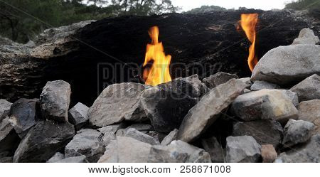 Fair In Rock. The Wonder-fires Have Been Burning For At Least 2500 Years, So Some Stones Are Black. 