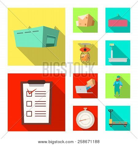 Vector Design Of Goods And Cargo Sign. Collection Of Goods And Warehouse Vector Icon For Stock.