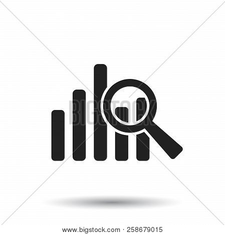Business Graph Icon. Chart Flat Vector Illustration On White Bac