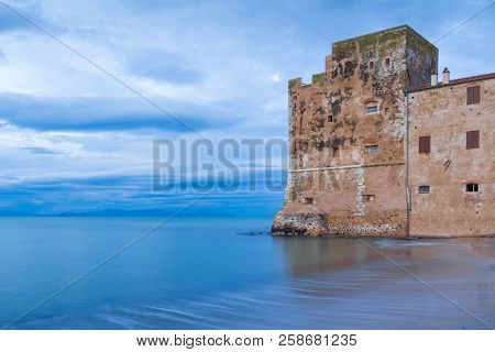 Torre Mozza 16th Century Tuscan Coastal Tower In Piombino At Dawn