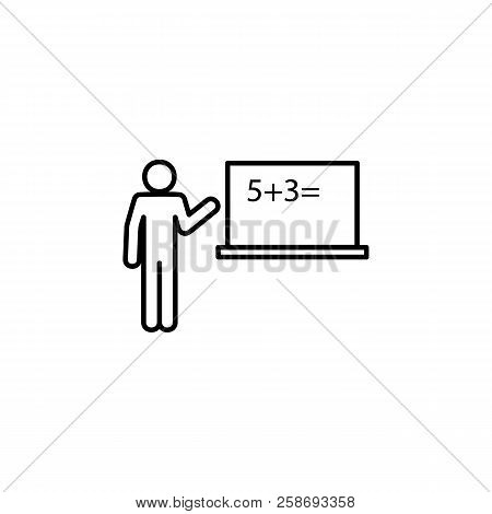 Algebra Teacher Icon. Education Symbol Sign Pictogram