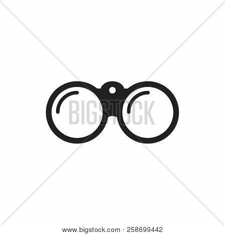 Binocular Vector Icon. Binoculars Explore Flat Illustration.