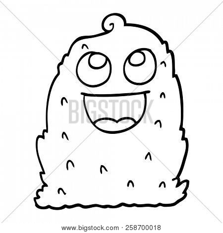 black and white cartoon lumpy ghost
