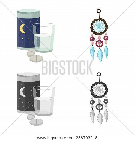 Isolated Object Of Dreams And Night Sign. Set Of Dreams And Bedroom Stock Vector Illustration.