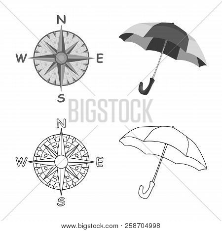 Vector Design Of Weather And Climate Logo. Set Of Weather And Cloud Stock Symbol For Web.
