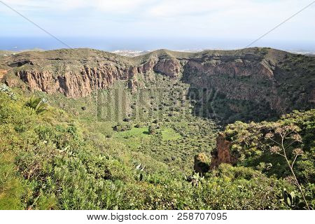 Caldera De Bandama - Volcanic Landscape Of Gran Canaria, Spain.