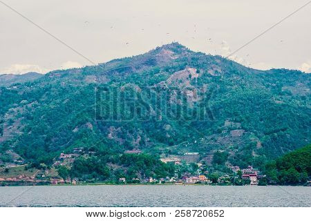 Begnas Tal, Nepal With The Annapurna Himalaya Visible In The Background At Day