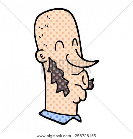 cartoon doodle man with side burns