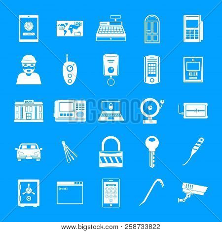 Burglar Robber Mugger Plunderer Icons Set. Simple Illustration Of 25 Burglar Robber Mugger Plunderer