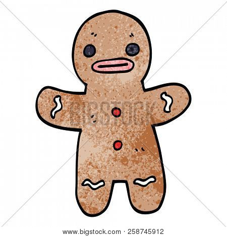 cartoon doodle gingerbread man