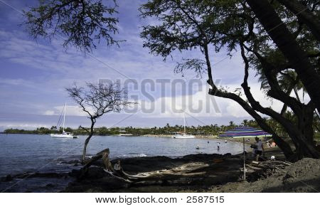 Anaehoomalu Beach na Big Island na Havaji