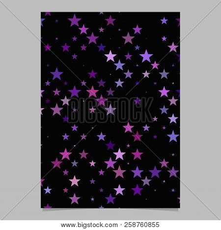 Pentagram Star Pattern Brochure Design - Vector Document Background