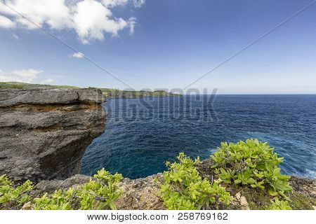 Coastline View From Broken Beach On Nusa Penida.