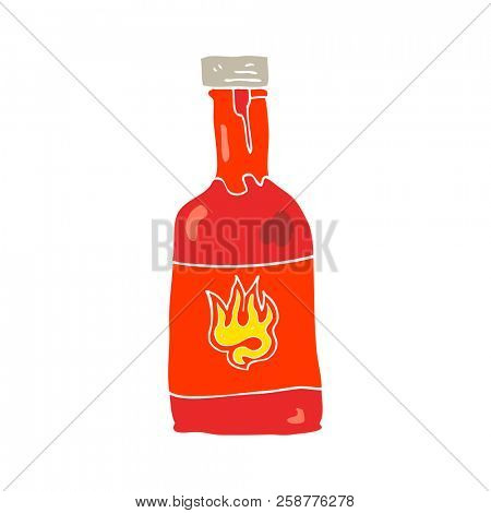 flat color illustration of chili sauce