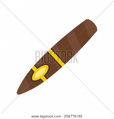 Nicotine Cigar Of Cuba Icon. Flat Illustration Of Nicotine Cigar Of Cuba Vector Icon For Web Design