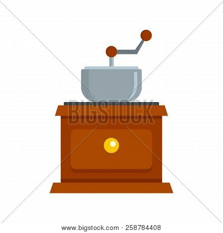 Coffee Grinder Icon. Flat Illustration Of Coffee Grinder Vector Icon For Web Design