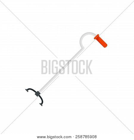 Walking Cane Icon. Flat Illustration Of Walking Cane Vector Icon For Web Design
