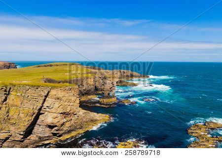 Yesnaby Cliffs - Coast Line Of Orkney Scotland