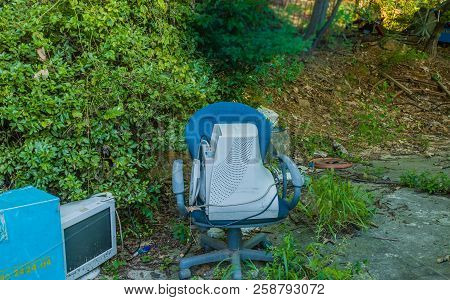 Discarded Crt Computer Monitors