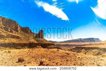 View On Mountain Landscape In The Mountains Of Jbel Sarhro In Morocco