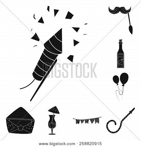 Vector Illustration Of Party And Birthday Icon. Collection Of Party And Celebration Stock Vector Ill