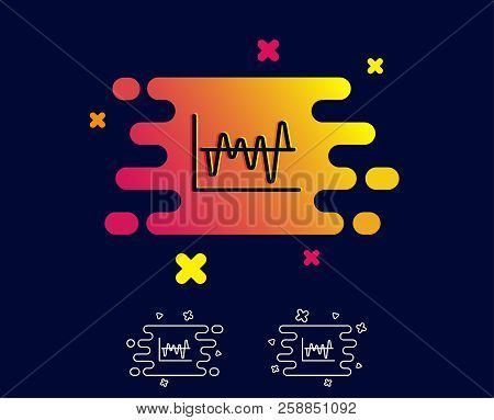 Investment Chart Line Icon. Economic Graph Sign. Stock Exchange Symbol. Business Finance. Gradient B