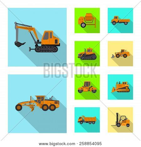 Vector Illustration Of Build And Construction Sign. Set Of Build And Machinery Stock Vector Illustra