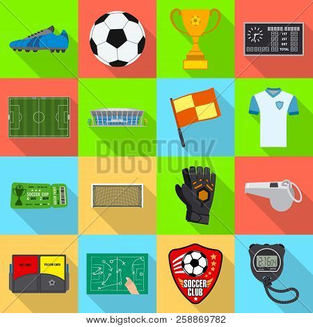 Vector Illustration Of Soccer And Gear Icon. Set Of Soccer And Tournament Vector Icon For Stock.