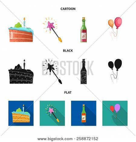 Vector Illustration Of Party And Birthday Icon. Collection Of Party And Celebration Vector Icon For 