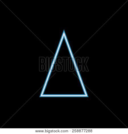 Isosceles Triangle Icon In Neon Style. One Of Geometric Figure Collection Icon Can Be Used For Ui, U