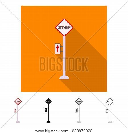 Vector Design Of Train And Station Symbol. Set Of Train And Ticket Vector Icon For Stock.