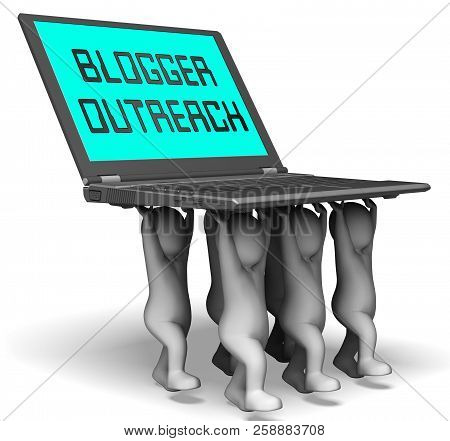 Blogger Outreach Influencer Engagement Content 3D Rendering