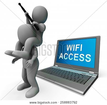 Wifi Access Point Remote Hotspot 3D Rendering
