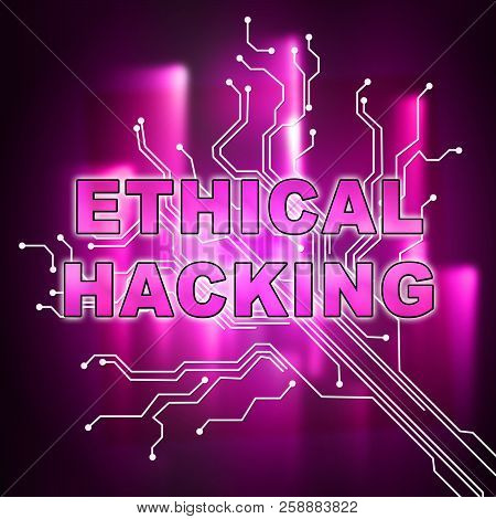 Ethical Hacking Data Breach Tracking 2D Illustration