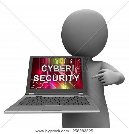 Cybersecurity Technology Hightech Security Guard 3D Rendering