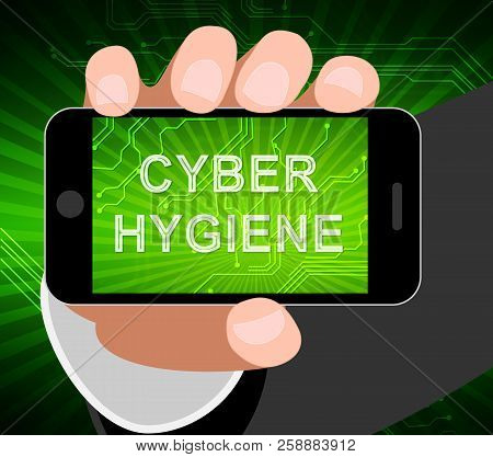 Cyber Hygiene Healthy Data Structure 3D Illustration