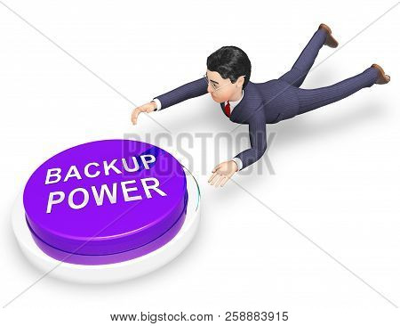 Backup Power Supply Alternative Source 3D Rendering