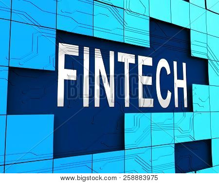 Fin Tech Financial Technology Business 3D Rendering
