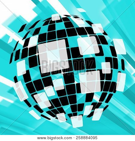 Interconnected Globe World Technology Link 3D Illustration