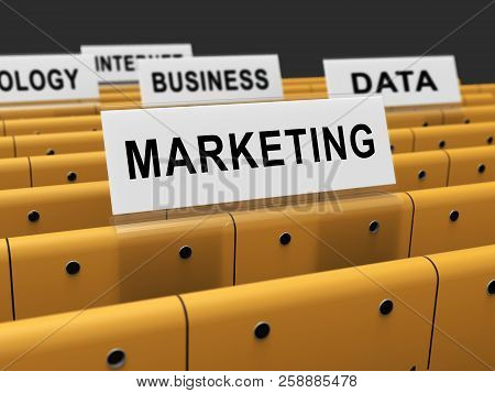 Data Driven Marketing Database Analytics 3D Rendering