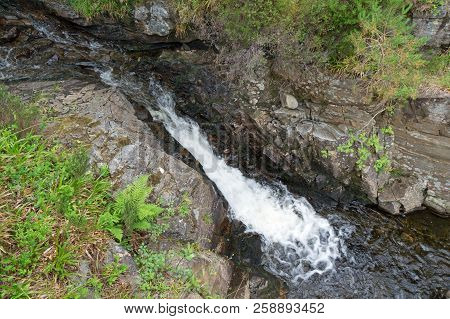 Plodda Falls Is A Waterfall 5 Km Southwest Of The Village Of Tomich, Near Glen Affric, In The Highla