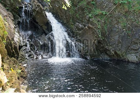 Plodda Falls Is A Waterfall 5 Km Southwest Of The Village Of Tomich, Near Glen Affric, In The Highla