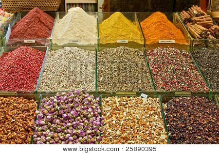Spice market in Istanbul, Turkey